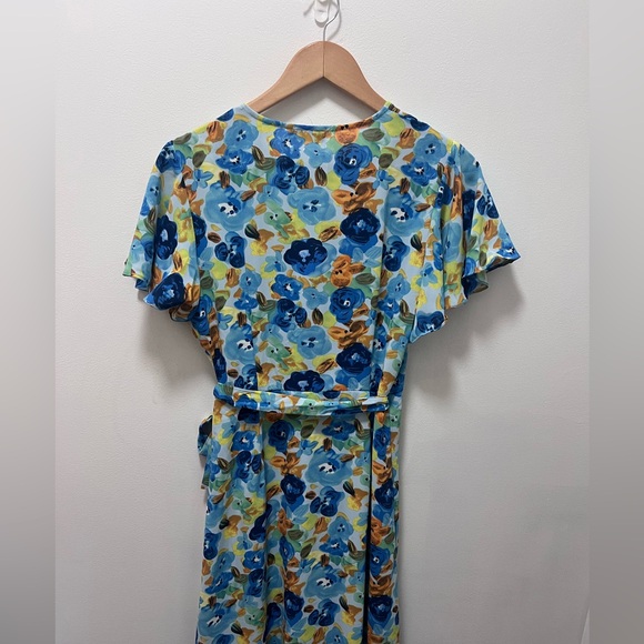 NWOT - Anna Kay Blue Wrap Dress, Size M/L. Never worn, excellent condition. - Picture 8 of 8